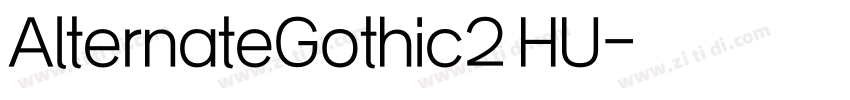 AlternateGothic2 HU字体转换